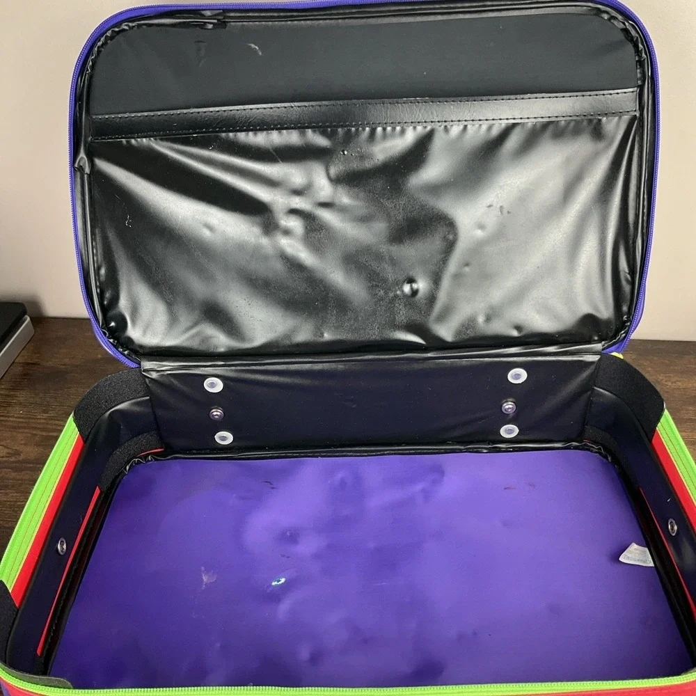 Teenage Mutant Ninja Turtles III Vintage Colorblock Suitcase Luggage Bag 1993